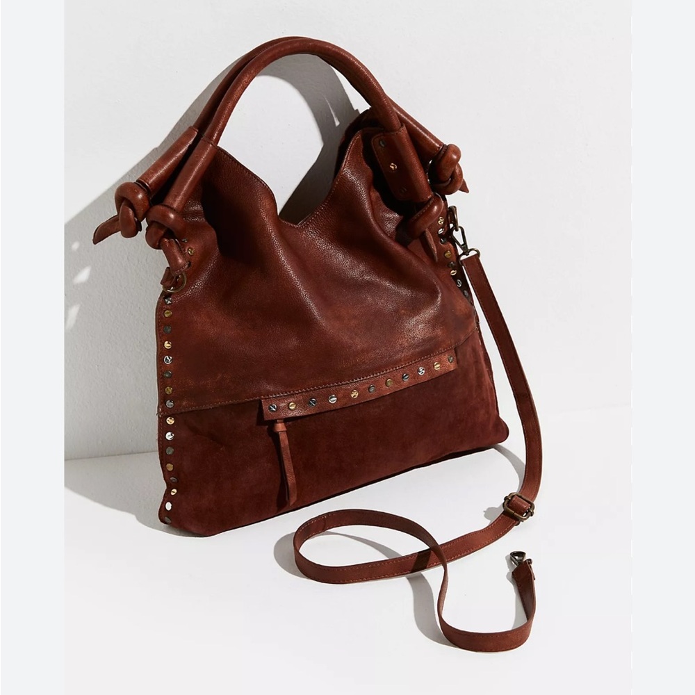 Free People Studded Leather Tote